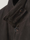 Dark Brown Suede Safari Lined Jacket