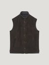 Dark Brown Suede Gilet
