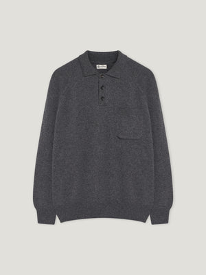 Grey Raglan Racing Polo