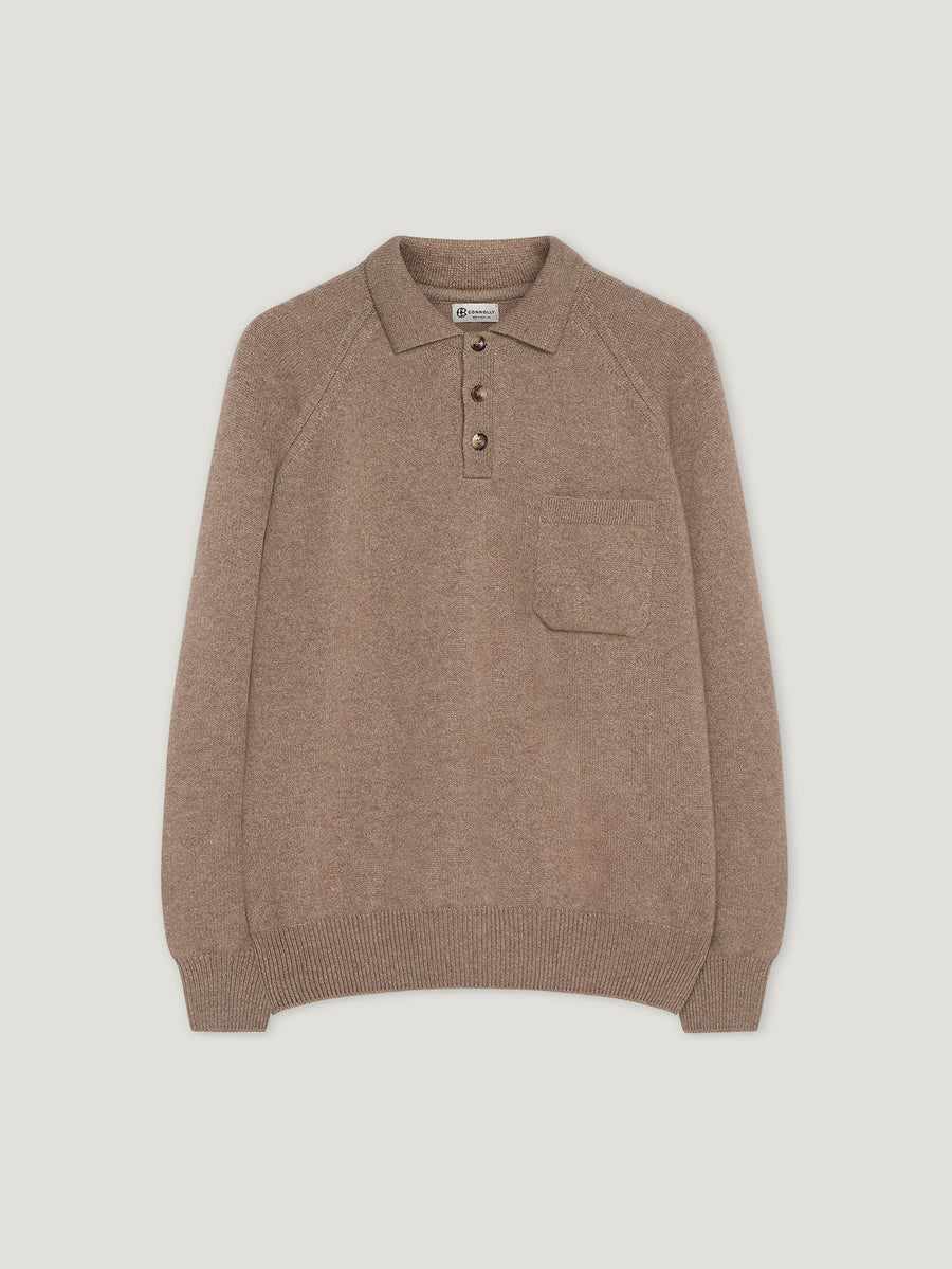 Natural Raglan Racing Polo - Connolly