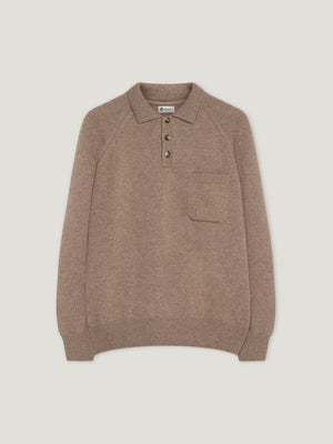 Natural Raglan Racing Polo