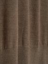 Brown 3 Button Merino Polo Shirt