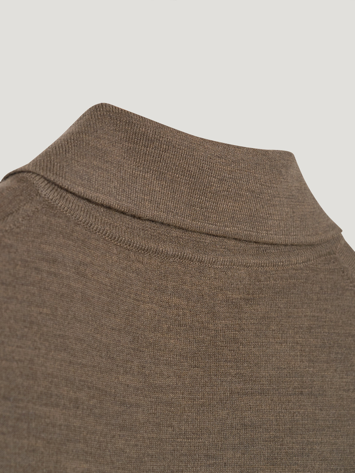 Brown 3 Button Merino Polo Shirt - Connolly