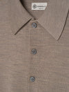 Natural 3 Button Merino Polo Shirt
