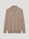 Natural 3 Button Merino Polo Shirt