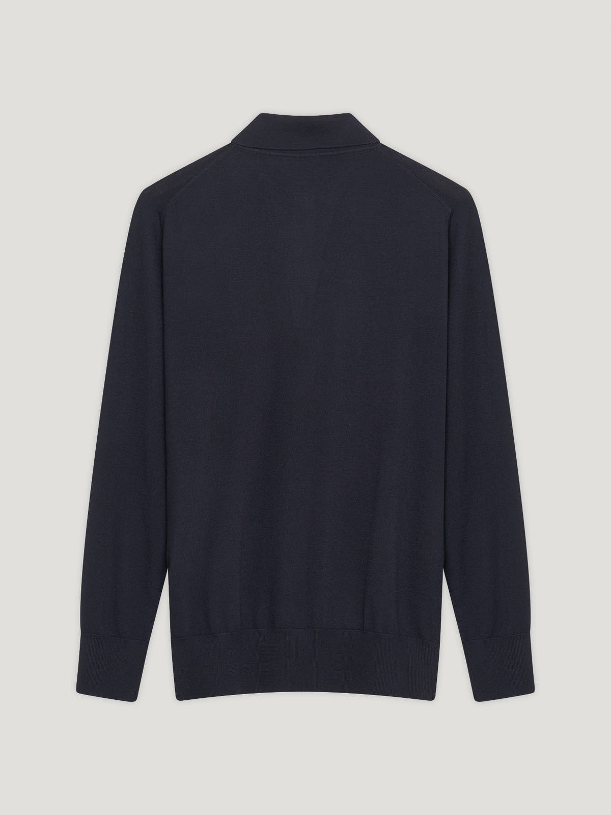 Navy 3 Button Merino Polo Shirt - Connolly