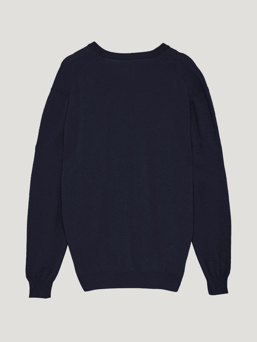 Navy Venetian V Neck - Connolly