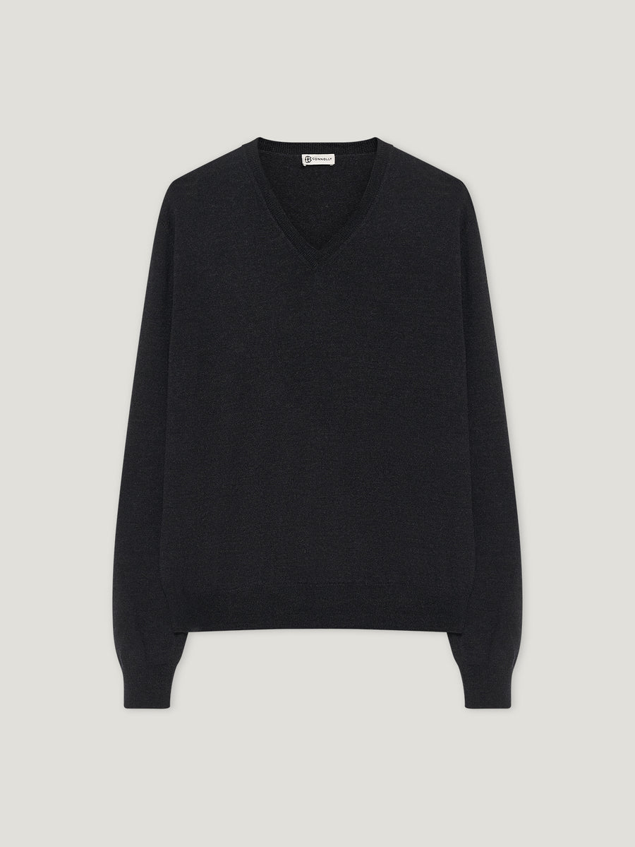 Charcoal Rally V Neck - Connolly