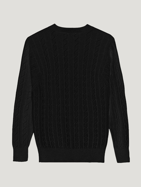 Black Favourite Cable Sweater