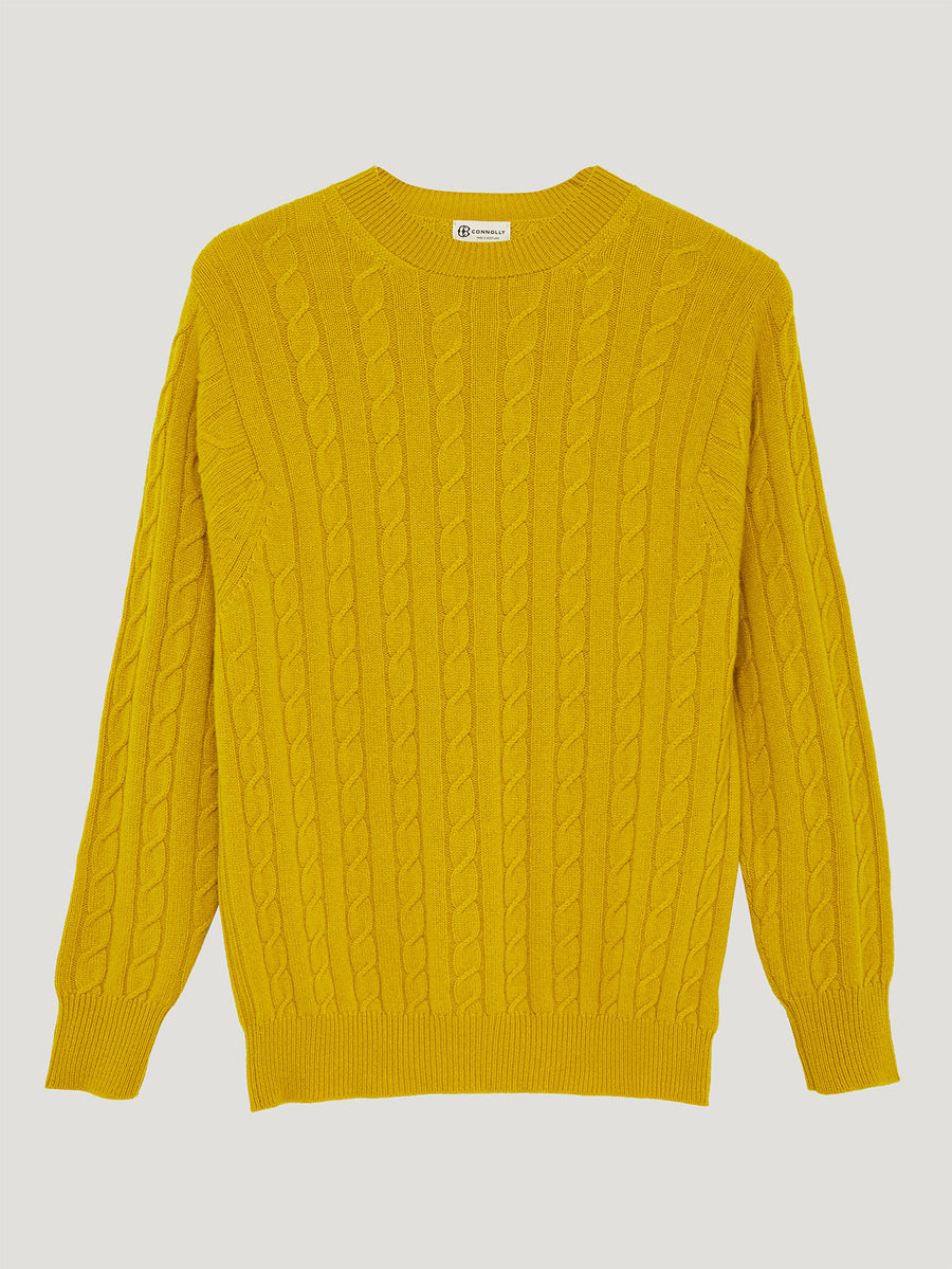 Yellow Favourite Cable Sweater