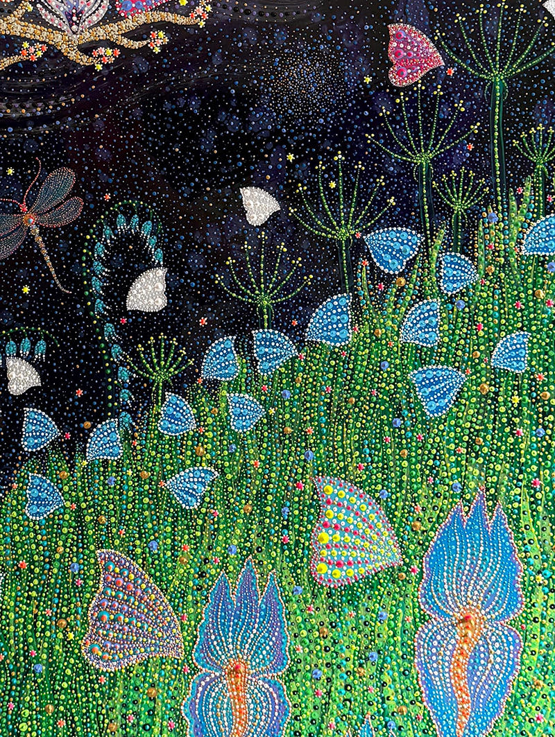 In The Middle Of The Night Garden Amethyst Sky