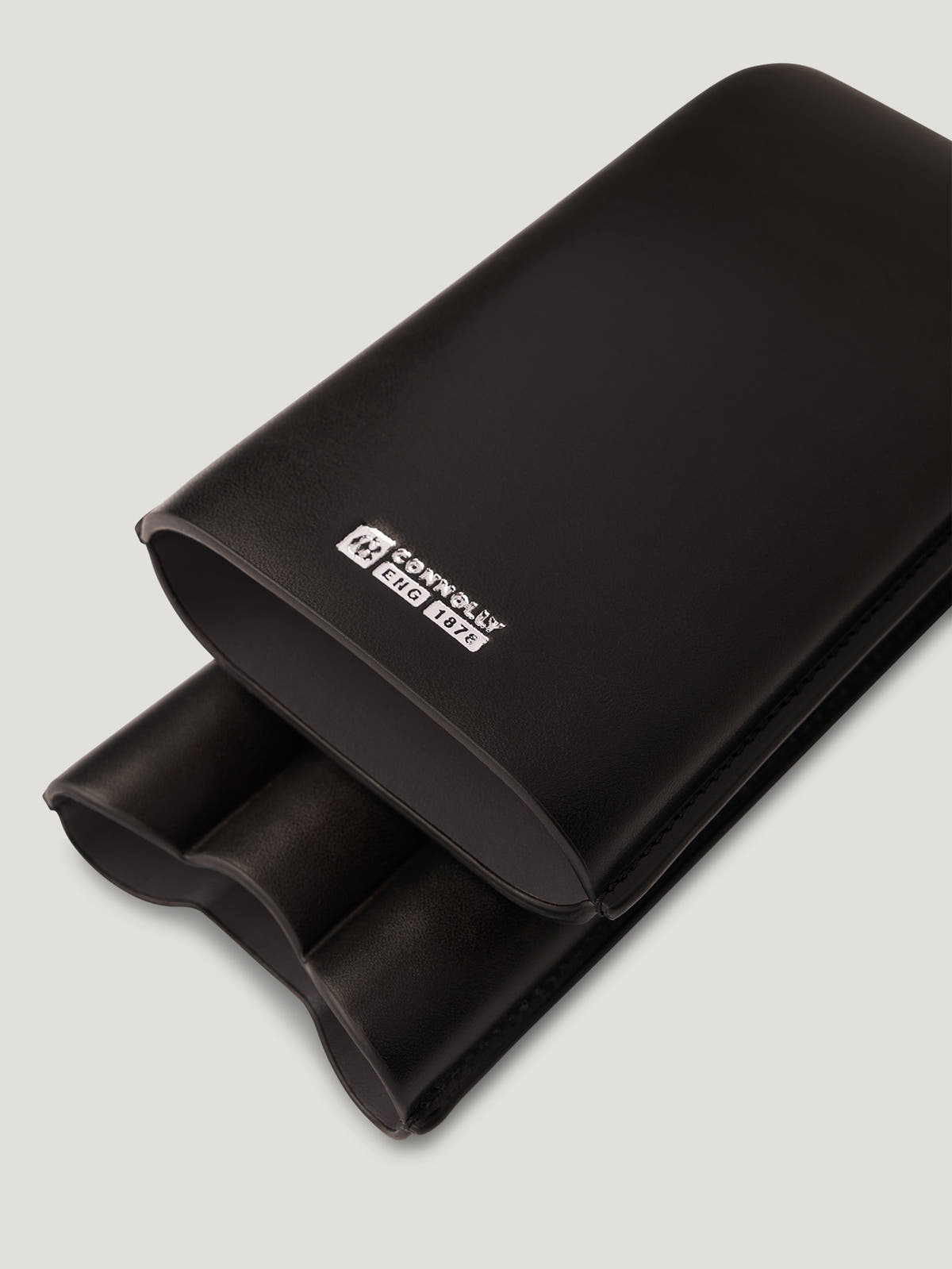 Black Connolly 3 Cigar Case - Connolly