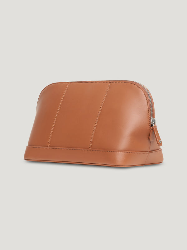 Dark Tan Small Washbag