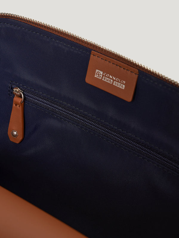 Dark Tan Small Washbag
