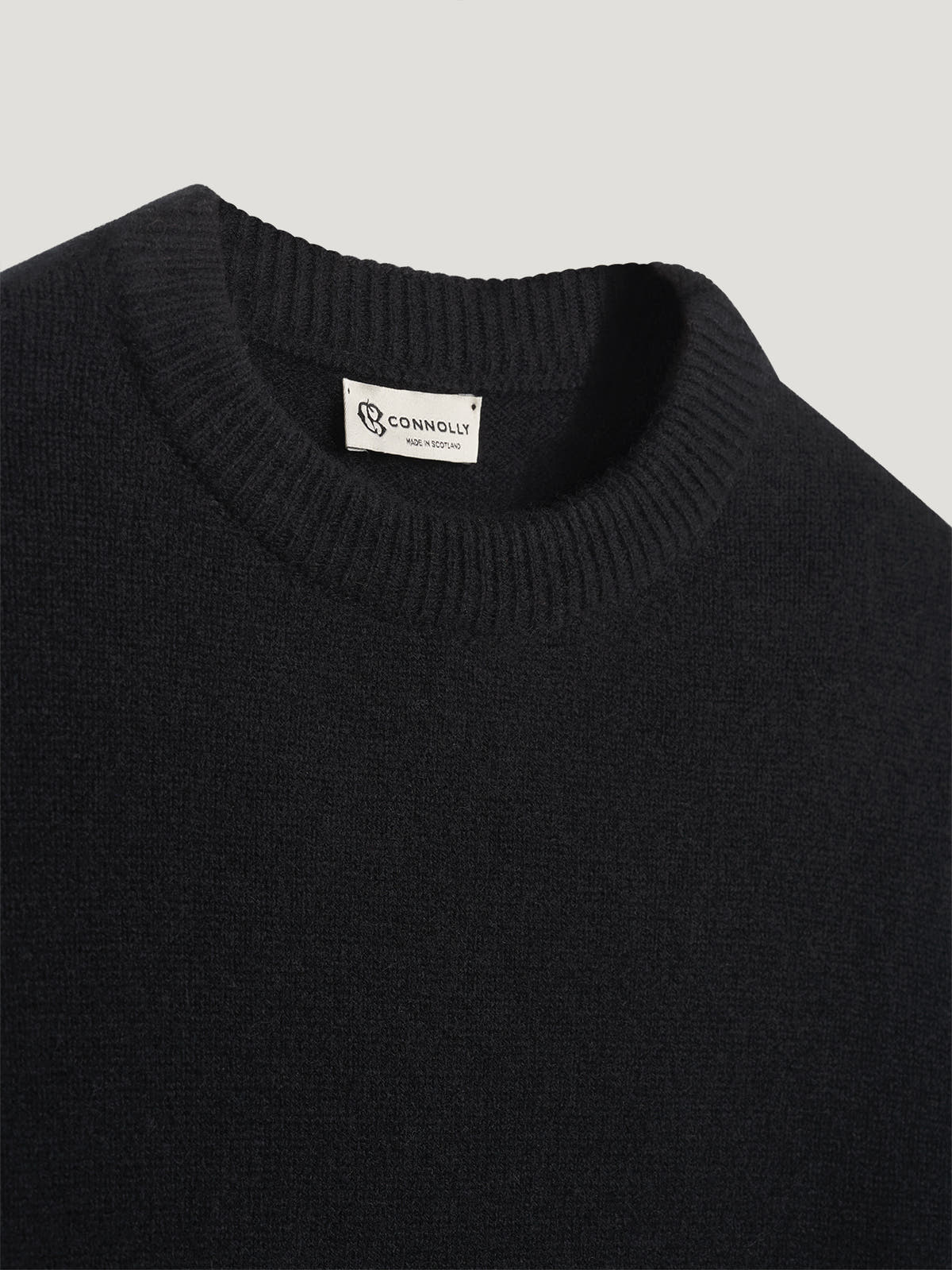 Black 4 Ply Favourite Sweater - Connolly