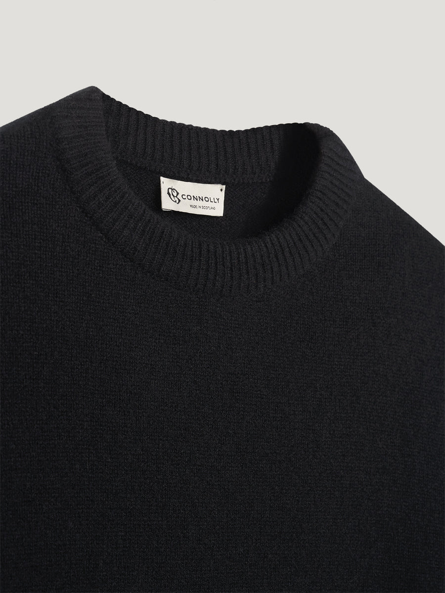 Black 4 Ply Favourite Sweater - Connolly