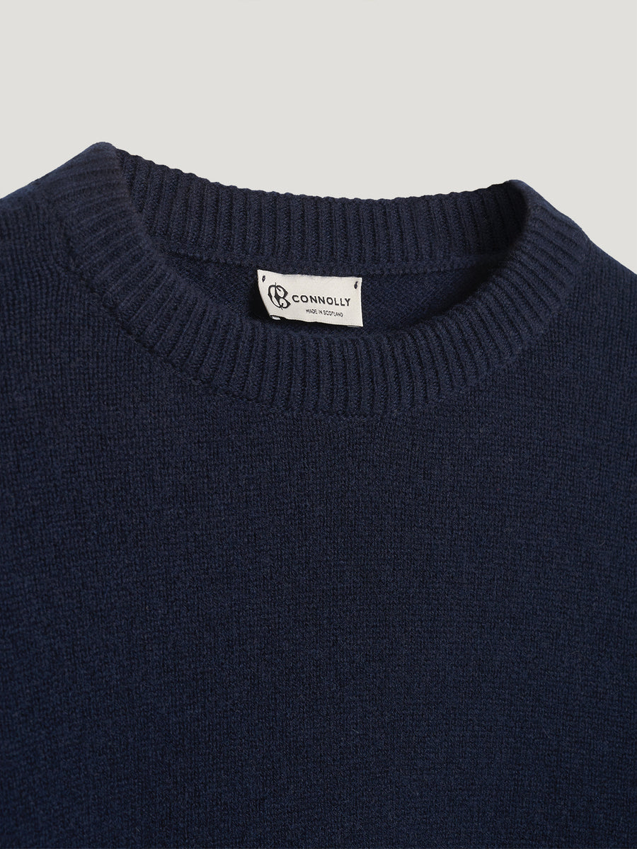 Navy 4 Ply Favourite Sweater - Connolly