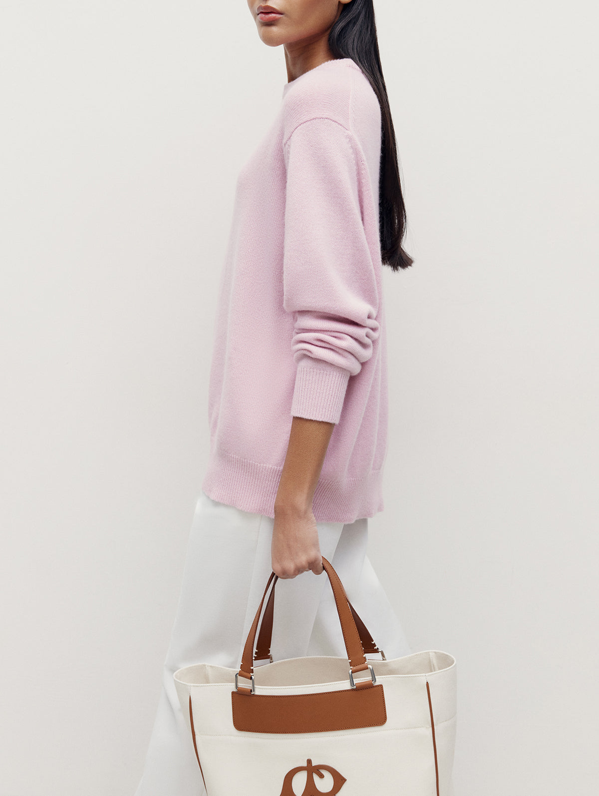 Pale Pink 4 Ply Favourite Sweater - Connolly