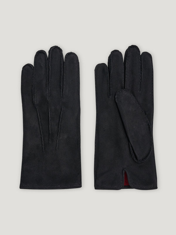 Black Suede Cashmere Lined Glove