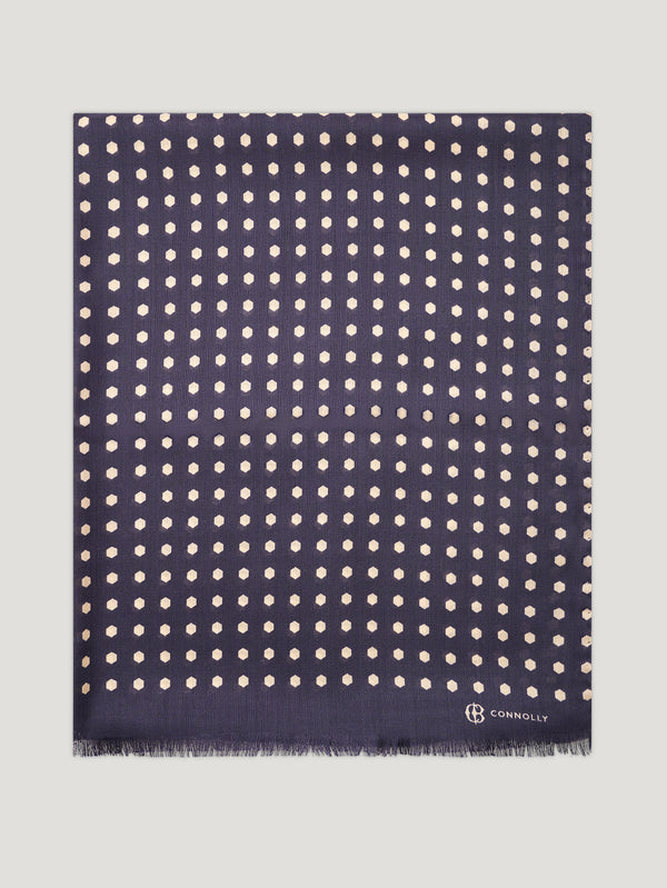 Navy Connolly Rivet Scarf
