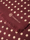 Burgundy Connolly Rivet Scarf