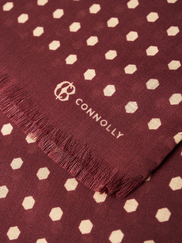 Burgundy Connolly Rivet Scarf