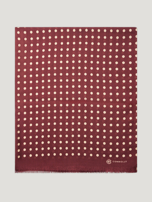 Burgundy Connolly Rivet Scarf