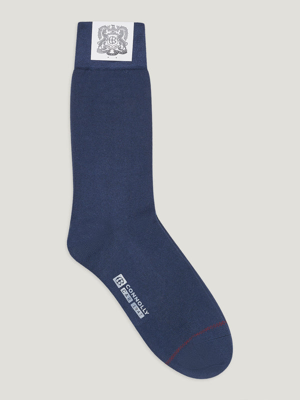 Denim Cashmere and Silk Socks