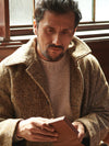 Brown Oversized Herringbone Coat