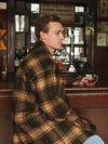 Brown Check Oversized Car Coat