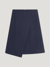 Navy Blanket Wrap Skirt