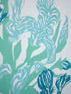 Blue Cut Flowers: Triptych Screen Print