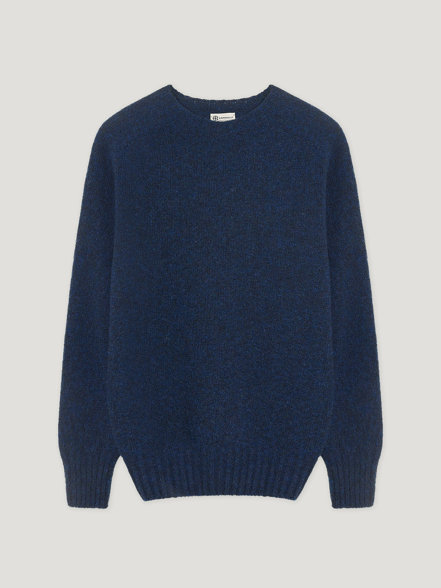 Denim Shetland Crew Neck - Connolly