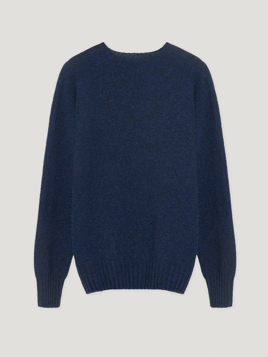 Denim Shetland Crew Neck - Connolly