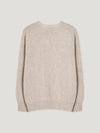 Winter White Shetland Crew Neck Sweater