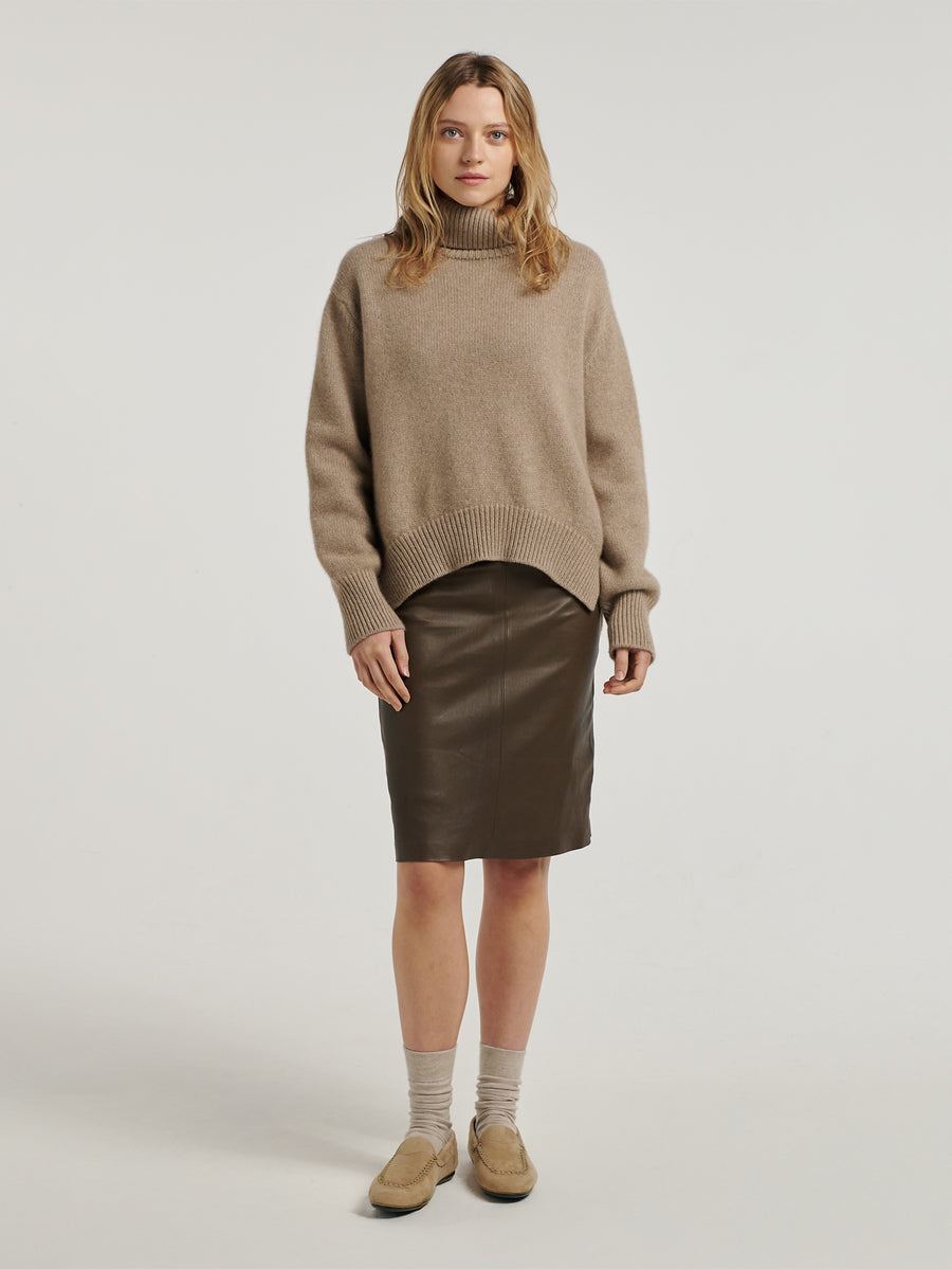 Leather Tailored Skirt - Connolly