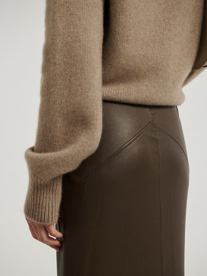Leather Tailored Skirt