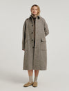 Brown/Natural Oversized Martingale Coat