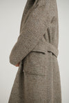 Brown/Natural Oversized Martingale Coat