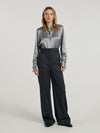 Charcoal Pinstripe Sash Trousers