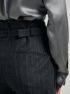 Charcoal Pinstripe Sash Trousers
