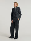 Charcoal Pinstripe Double Breasted Jacket