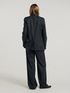 Charcoal Pinstripe Double Breasted Jacket