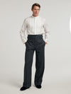 Charcoal Pinstripe Sash Trousers