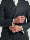 Charcoal Pinstripe Double Breasted Jacket
