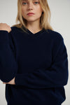 Navy 4 Ply Favourite V Neck Sweater