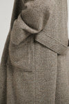Brown/Natural Oversized Martingale Coat