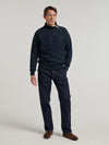 Navy Embroidered Driving Sweatshirt