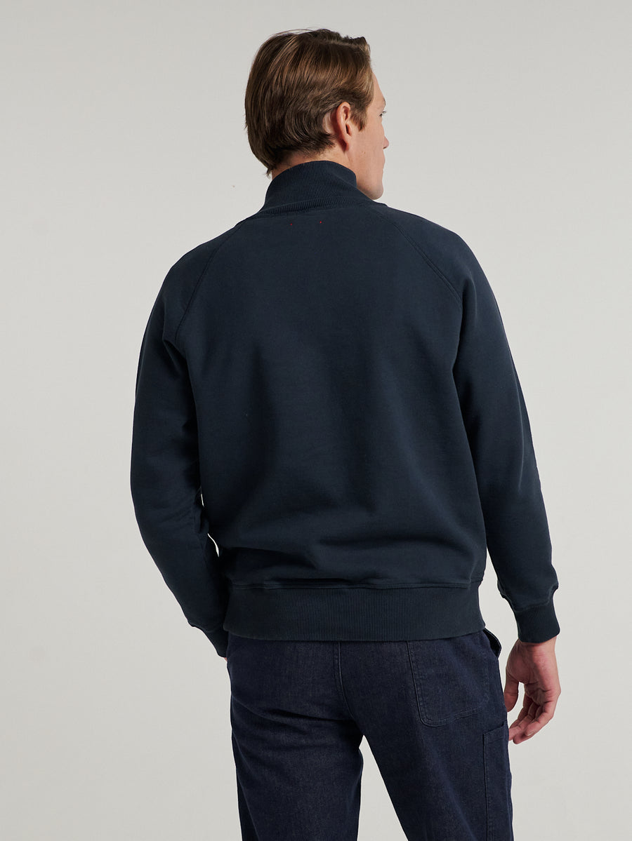 Navy Embroidered Driving Sweatshirt - Connolly