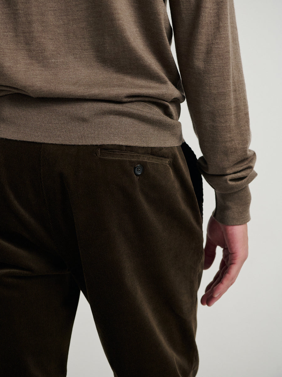 Dark Brown Cord Trousers - Connolly
